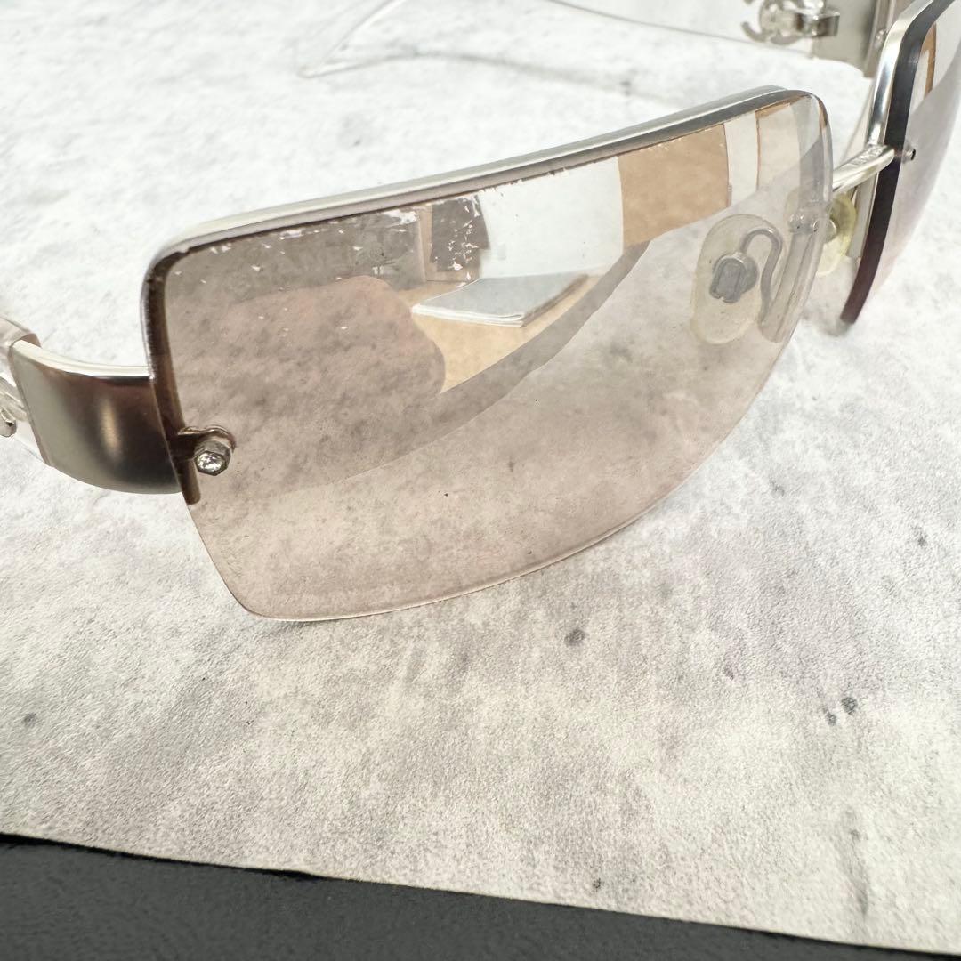 CHANEL シャネル サングラス クリア リムレス ココマーク ヴィンテージ