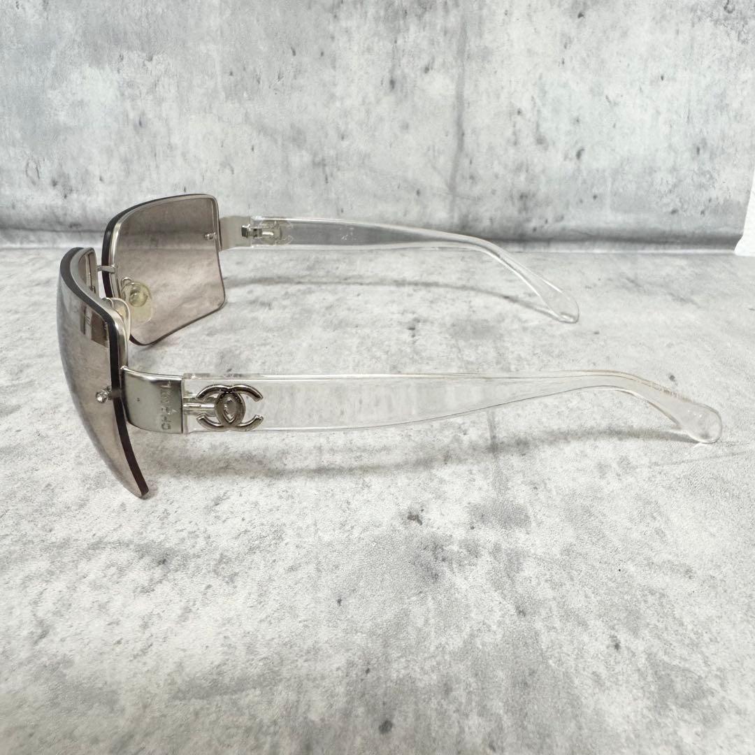 CHANEL シャネル サングラス クリア リムレス ココマーク ヴィンテージ