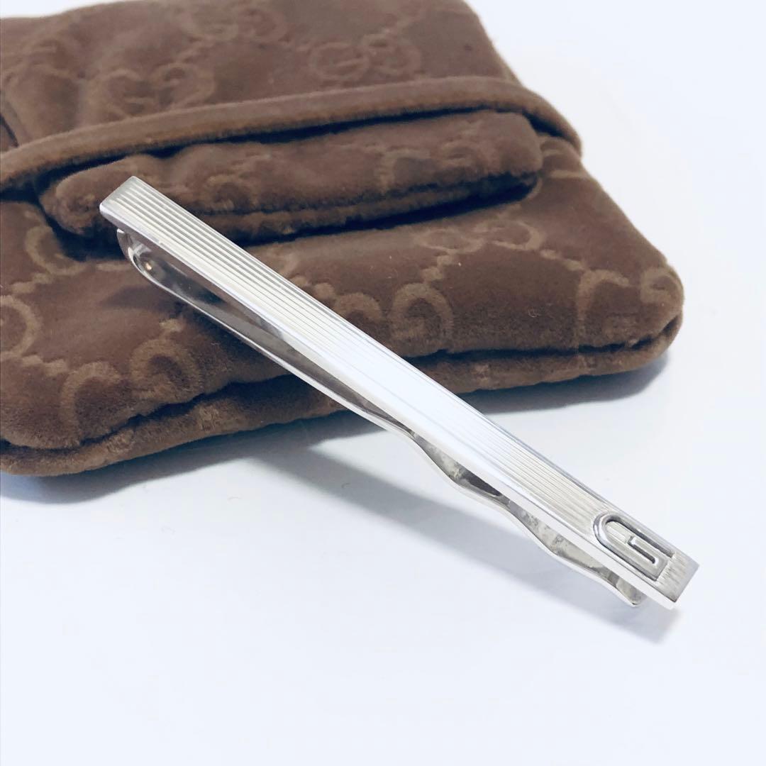 GUCCI Gロゴ ネクタイピン ダイバー シルバー J251002