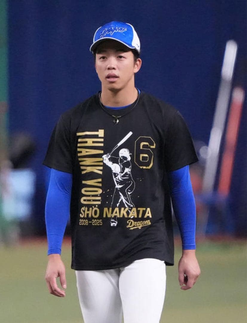 「THANK YOU」「SHO NAKATA」中田翔 引退Tシャツ 未使用