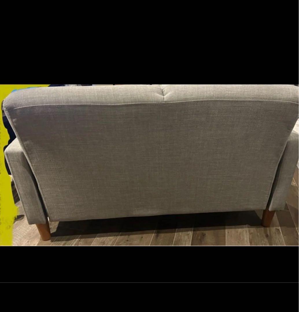 ソファー　2人掛けソファ　Emma エマ　ファブリック　グレー ソファ