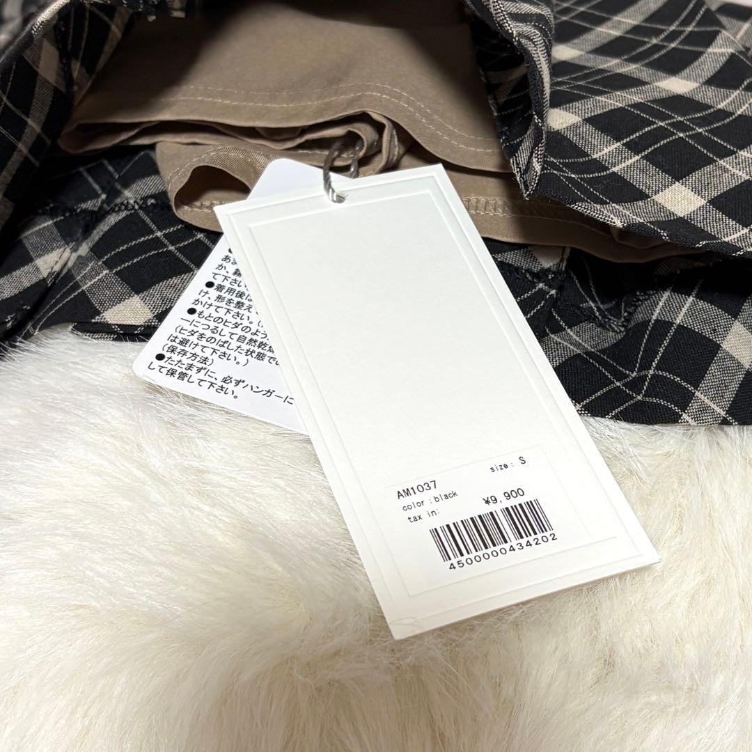 スカート Coco check pleats skirt andmary