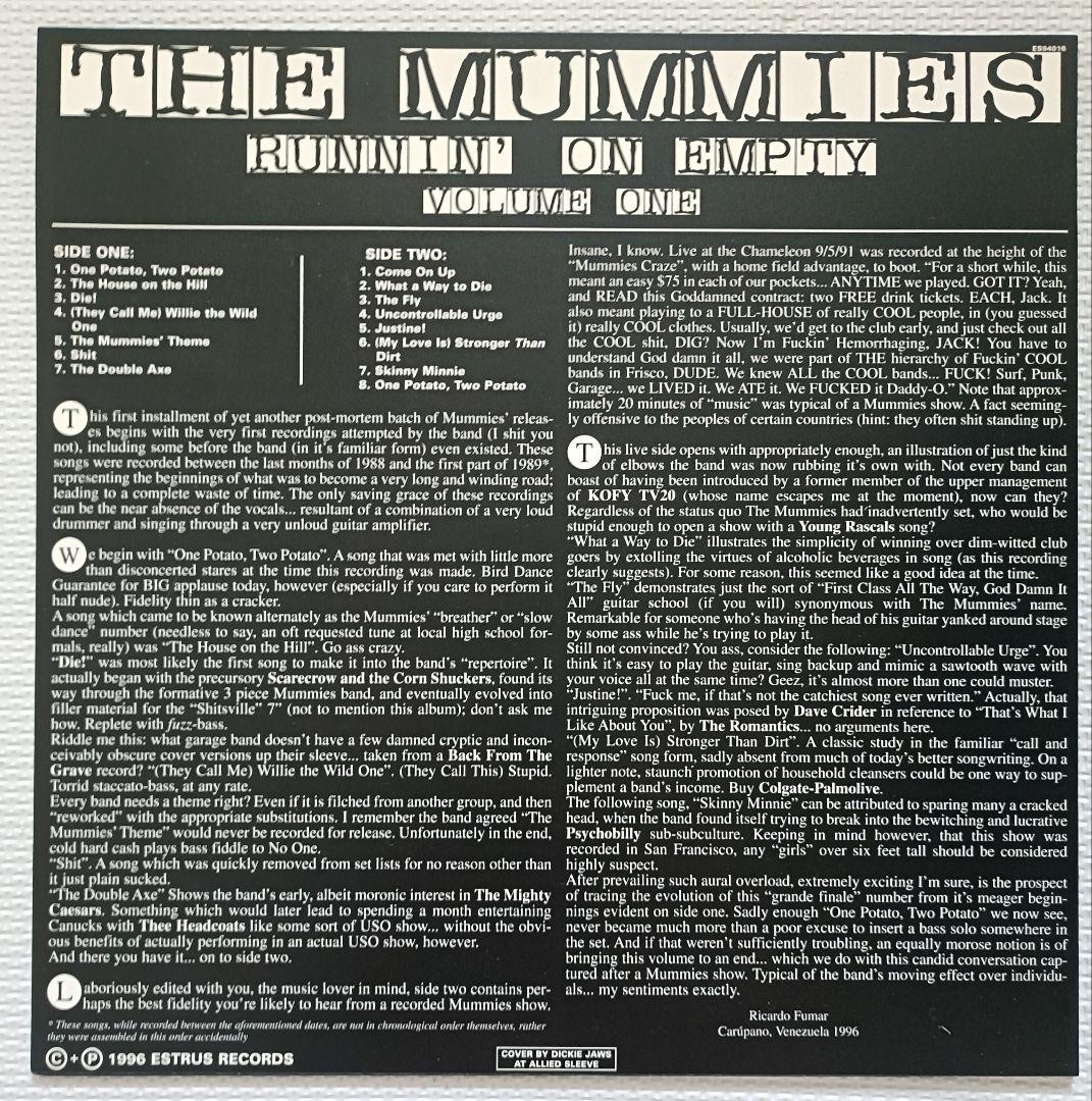 THE MUMMIES Runnin' On Empty Vol. 1　マミーズ