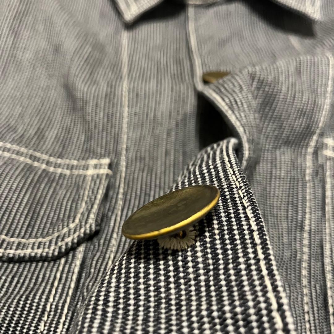 レア シュガーケーン ビームスコラボ ストライプカバーオール グレー Mサイズ