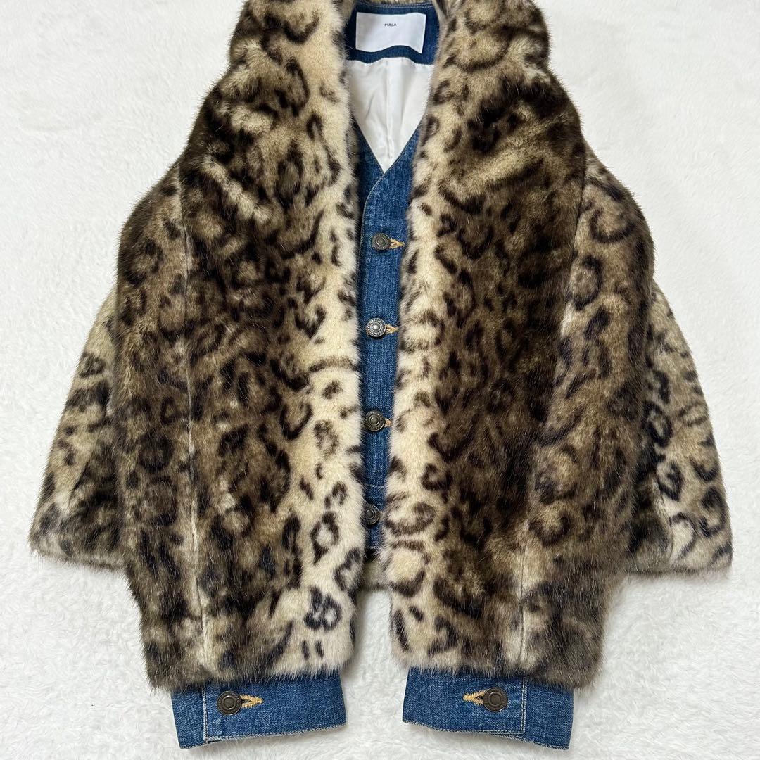 極美品✨TOGA PULLA レオパードデニムジャケット ドッキング ブルゾン