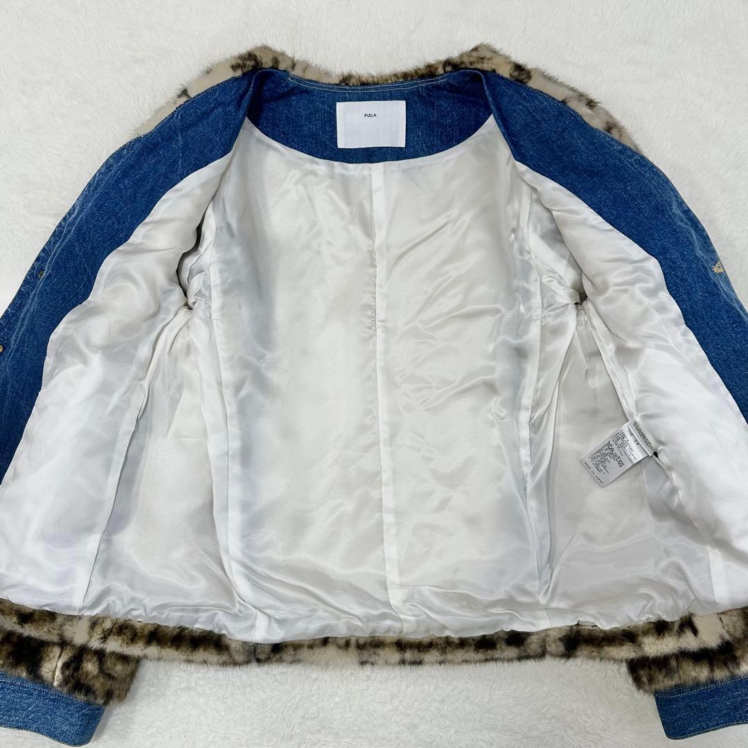 極美品✨TOGA PULLA レオパードデニムジャケット ドッキング ブルゾン