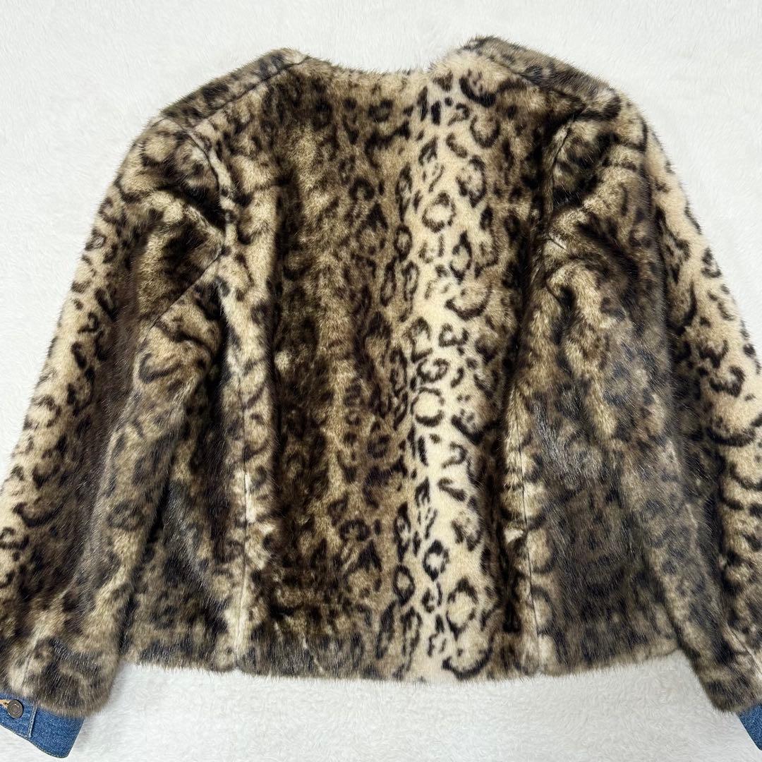 極美品✨TOGA PULLA レオパードデニムジャケット ドッキング ブルゾン