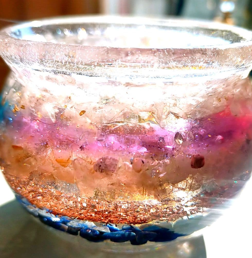 オルゴナイト　魔法壺　金運　浄化　引き寄せ　開運　活性化　インテリア　ルチル