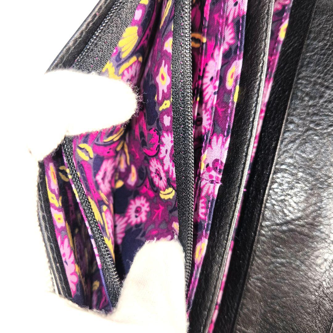 【希少美品】ANNA SUI 長財布 ダリア ガマグチ レザー バタフライ