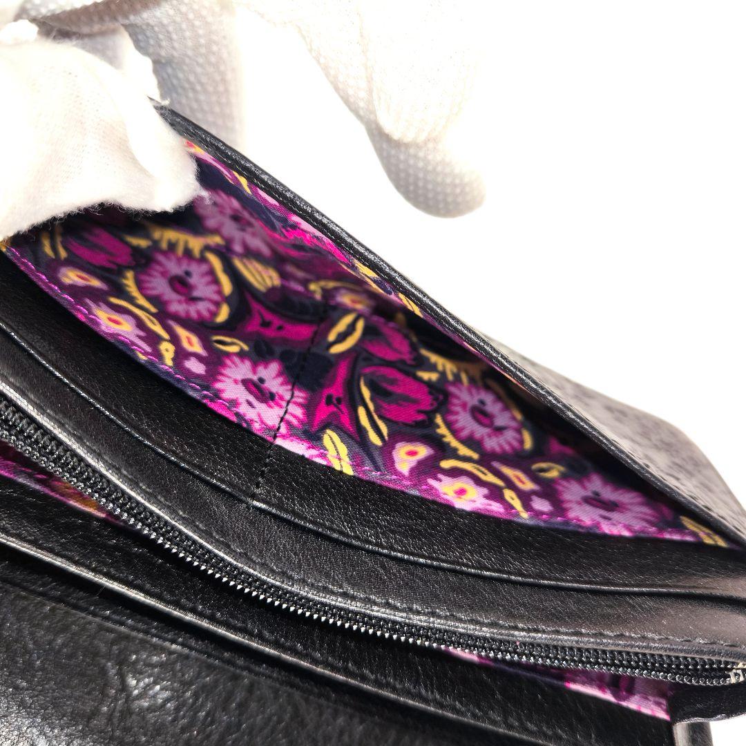 【希少美品】ANNA SUI 長財布 ダリア ガマグチ レザー バタフライ