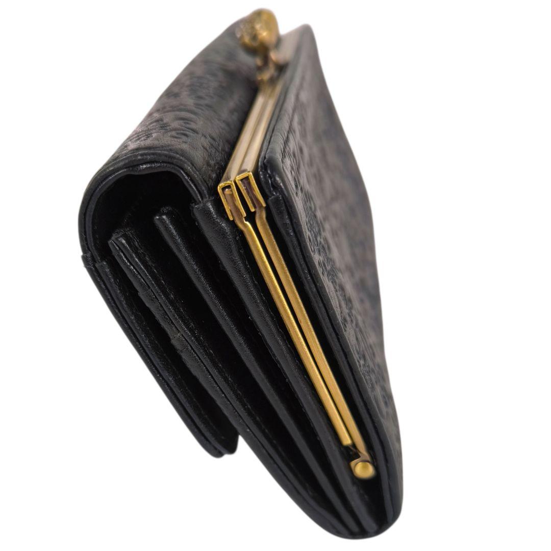 【希少美品】ANNA SUI 長財布 ダリア ガマグチ レザー バタフライ