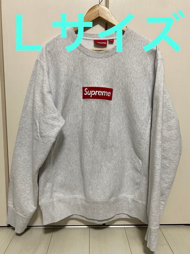 Ｌサイズ Supreme Box Logo Crewneck アッシュグレー