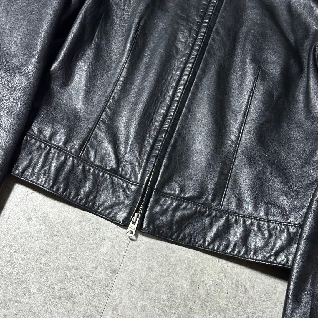 美品 Ralph lauren sport ラムレザー ブルゾンジャケット黒 9
