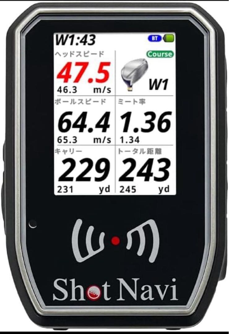 ショットナビSHOTLYZER スイングスピードモニター＋センサー 1個セット