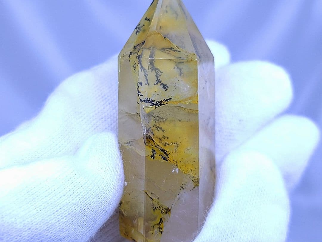 高品質　デンドリティック　ゴールデンヒーラー　共生　水晶　ポイント　六角柱