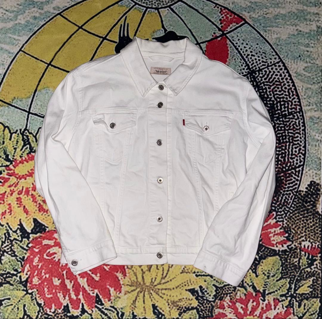 levi's ホワイト　デニムジャケット　gジャン　swag fti