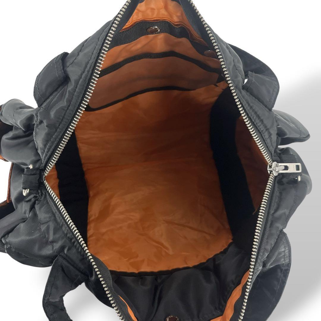 ポーター　ボストンバッグ　タンカー　ダッフルバッグ　ドラム型　ブラック　ナイロン