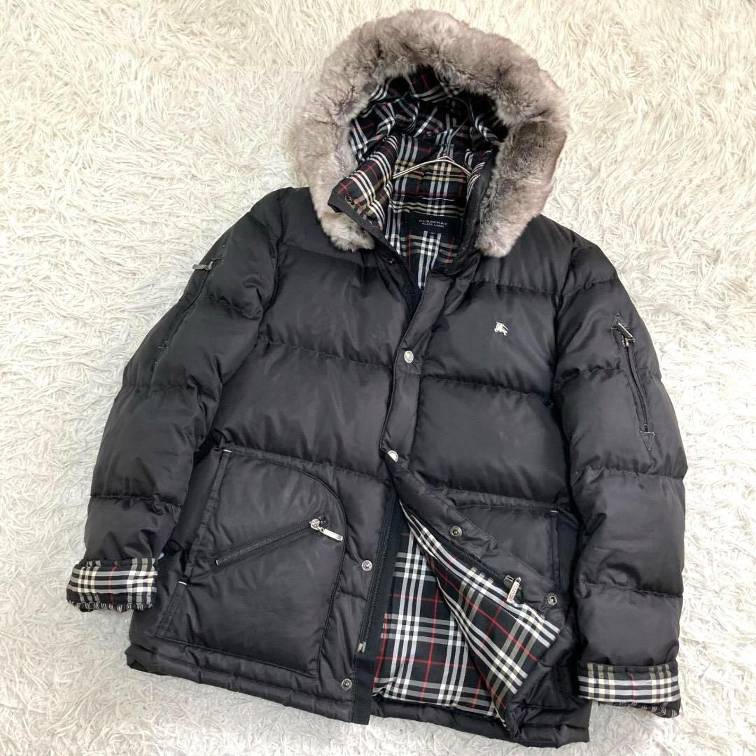 17430✨Y2K バーバリーブラックレーベル 3way ファーダウンジャケット