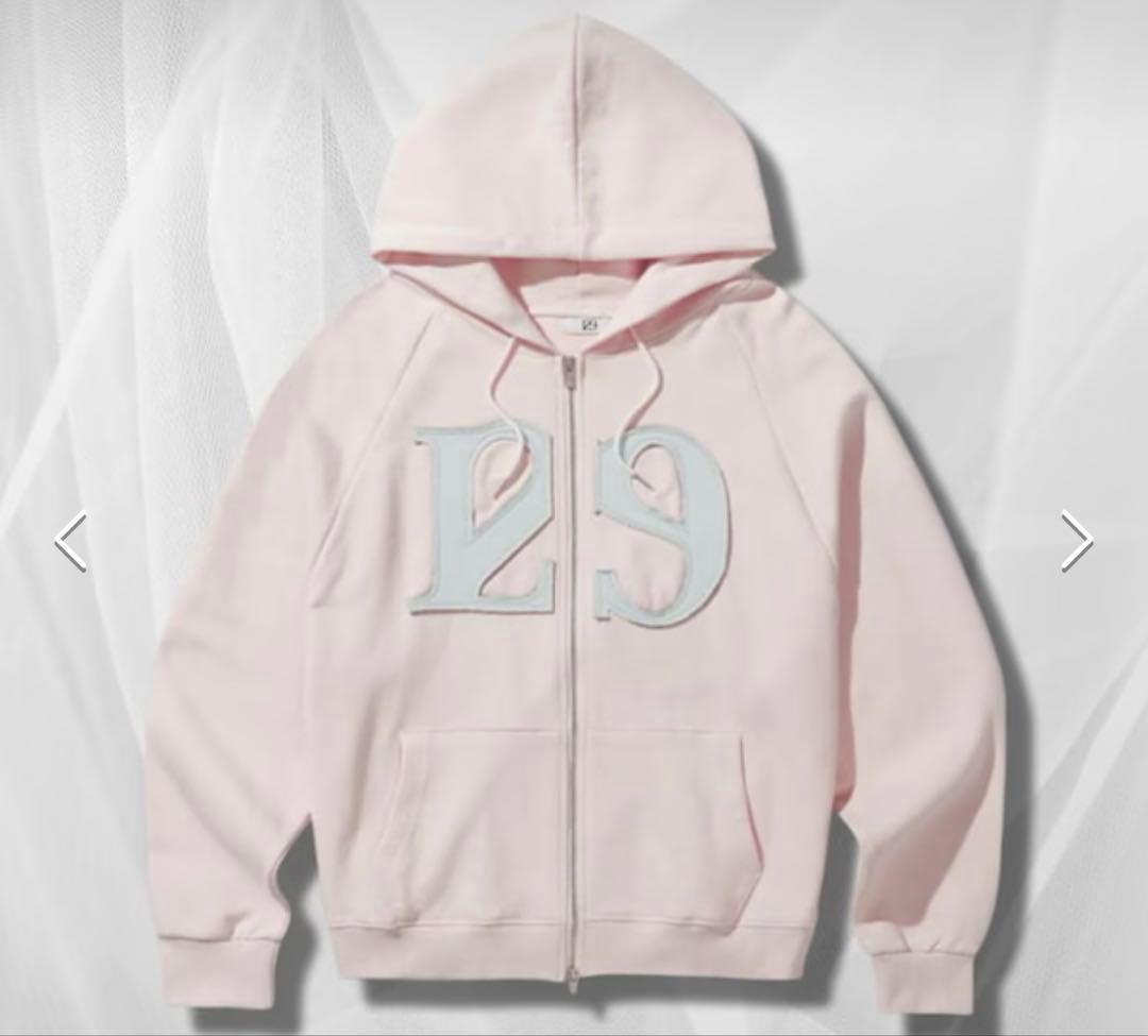 ILLIGO129 ジップパーカー lightpink ライトピンク