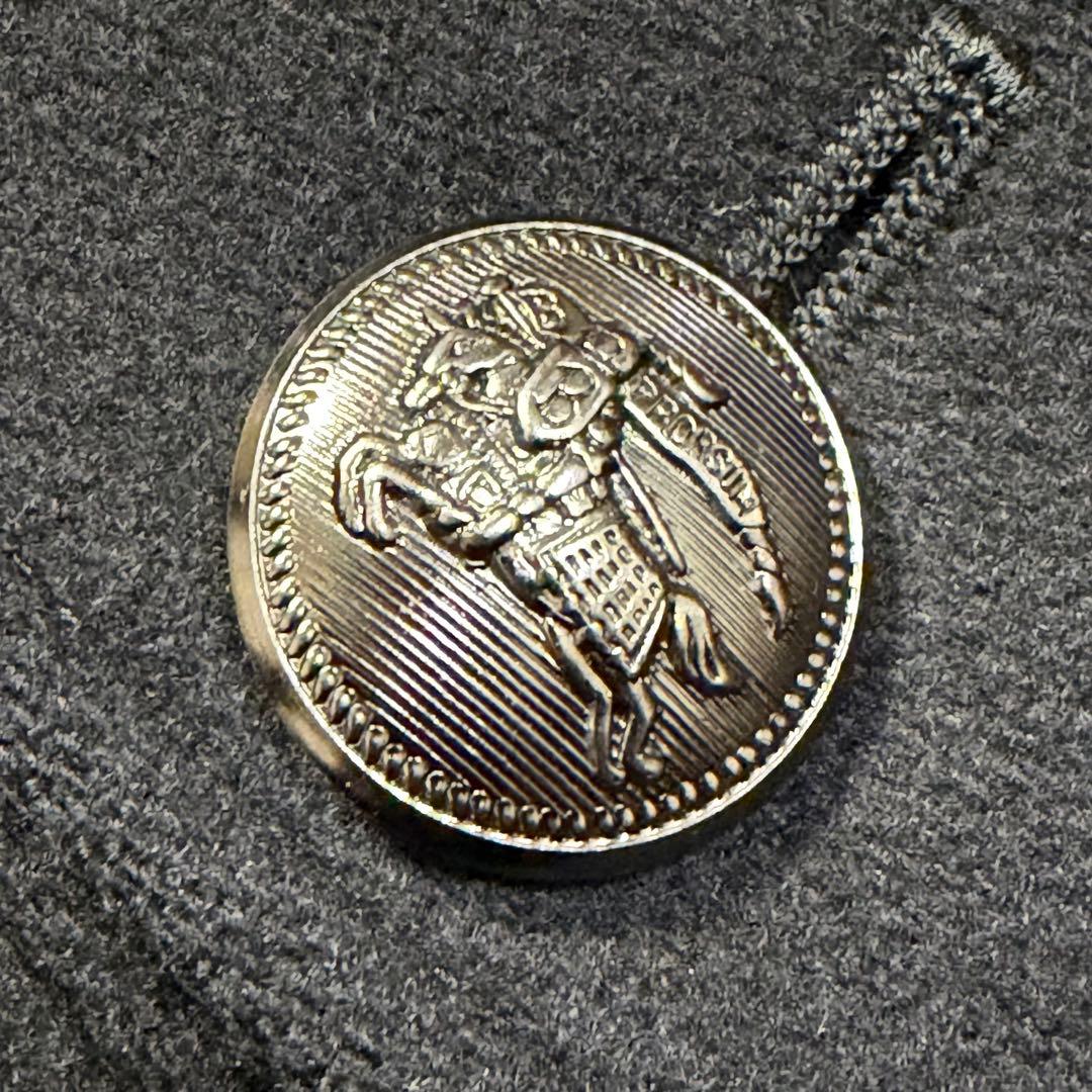 バーバリーブラックレーベル ナポレオン カシミヤ ベルト ロング丈 黒 M