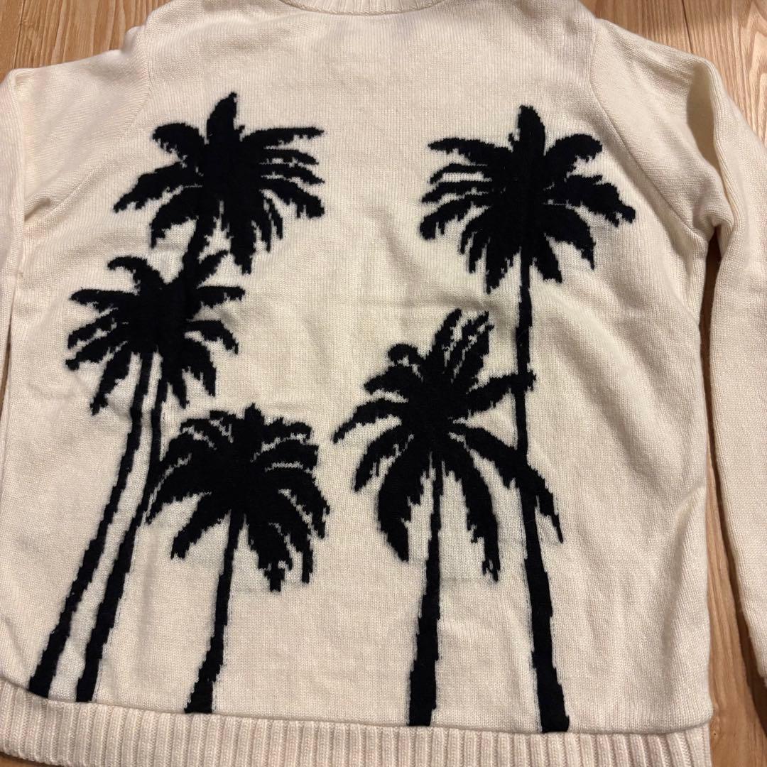 エルダーステイツマン　パームツリー　白　カシミヤ