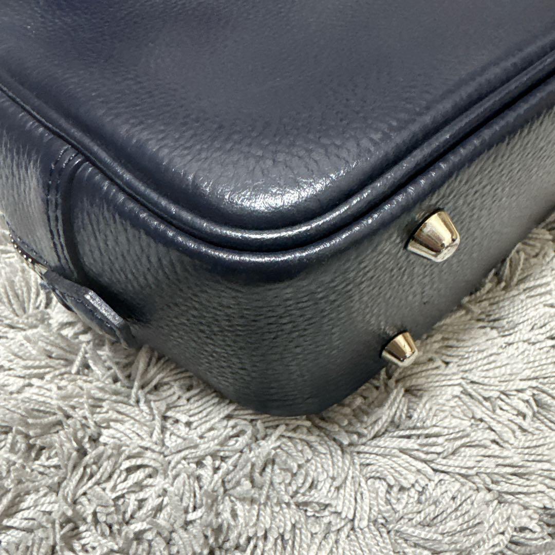 Rene ルネ 定番ハンドバッグ　ネイビー　ウォレット付き