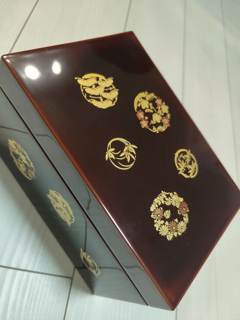 イ897 茶箱『能登輪島塗　漆塗蒔絵　茶箱揃　セット』茶道具　野点