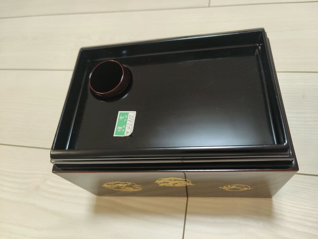 イ897 茶箱『能登輪島塗　漆塗蒔絵　茶箱揃　セット』茶道具　野点