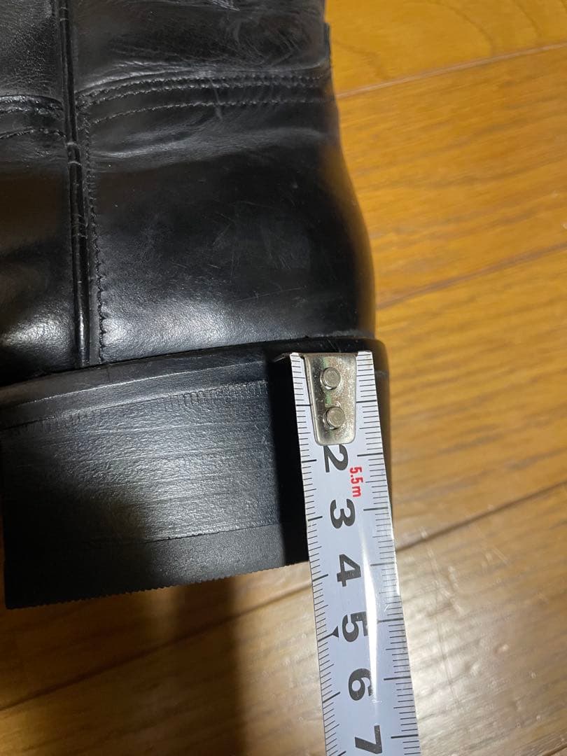 ブラックレザーウエスタンブーツ　John West サイズ42革 26〜26.5