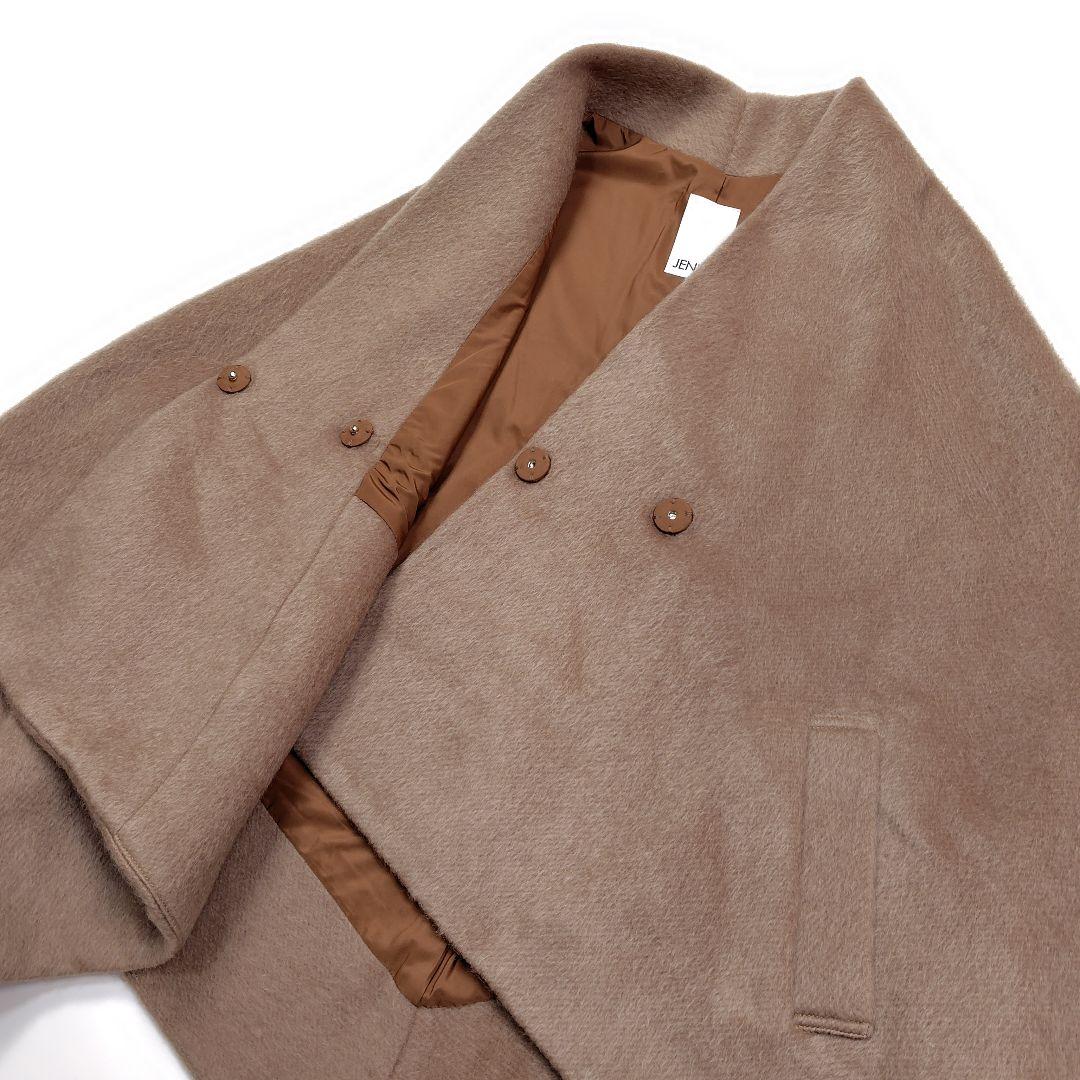 【完売品】美品 24AW JENNE 上質モヘヤケープコート キャメル ポンチョ