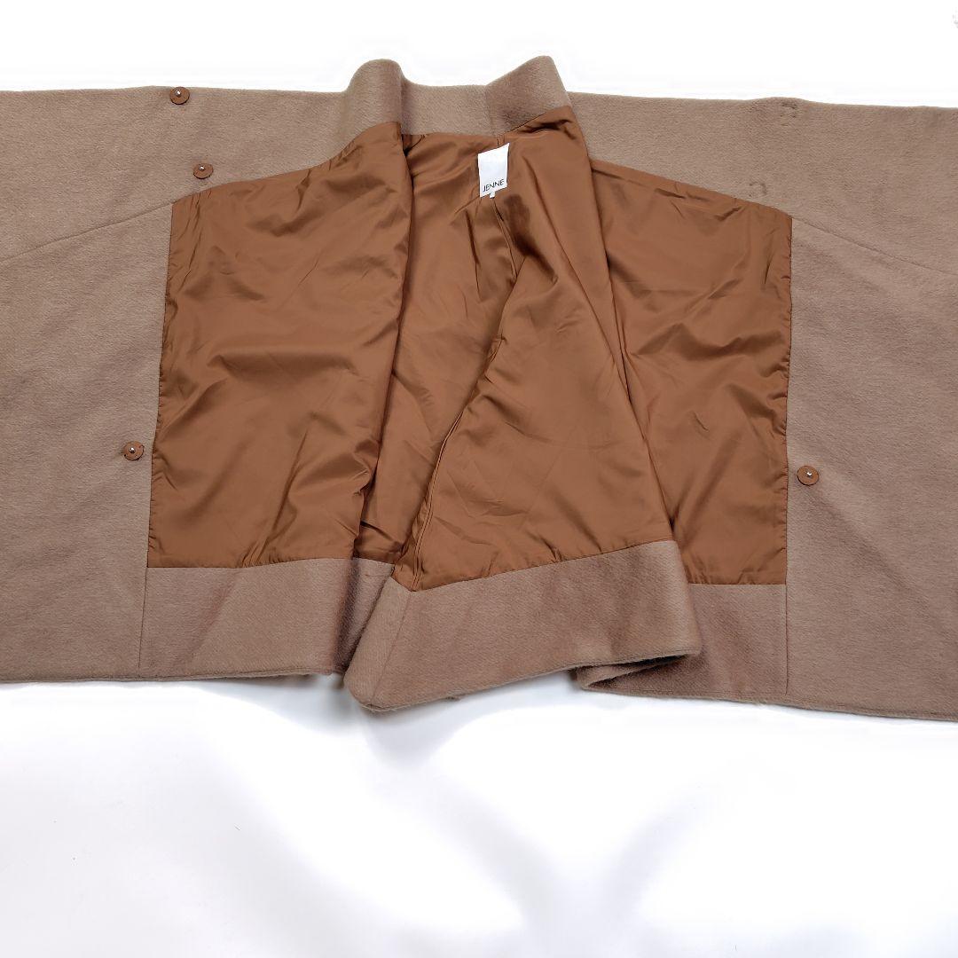 【完売品】美品 24AW JENNE 上質モヘヤケープコート キャメル ポンチョ