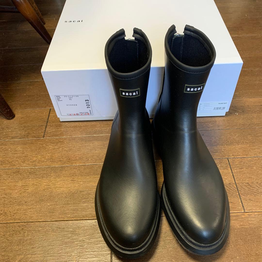 sacai サカイ ラバーブーツ BLACK XLサイズ