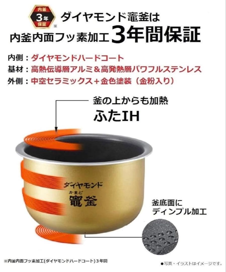 パナソニック 炊飯器 3合 可変圧力IH式 Wおどり炊き SR-JW058-W