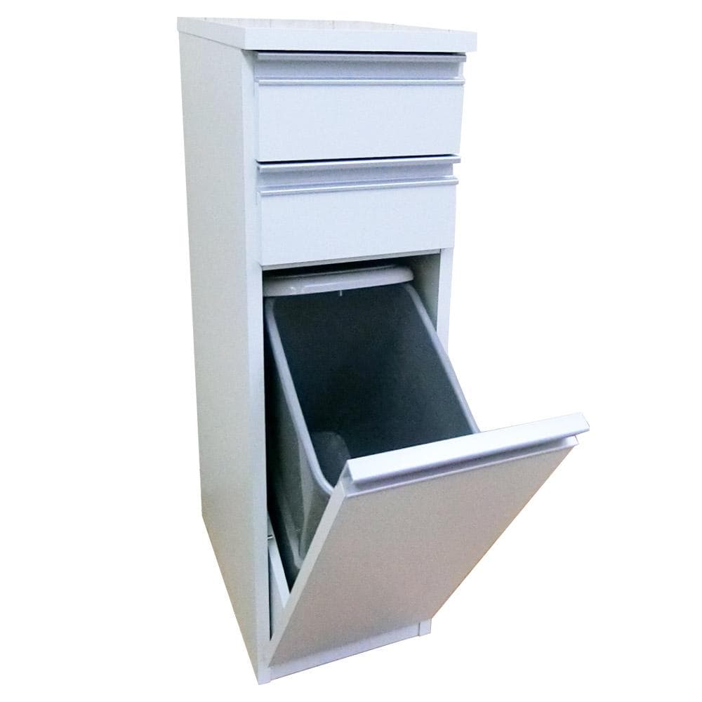 ダストボックス 1分別 ごみ箱 日本製 幅 26 奥行 42 高さ 85 しろ