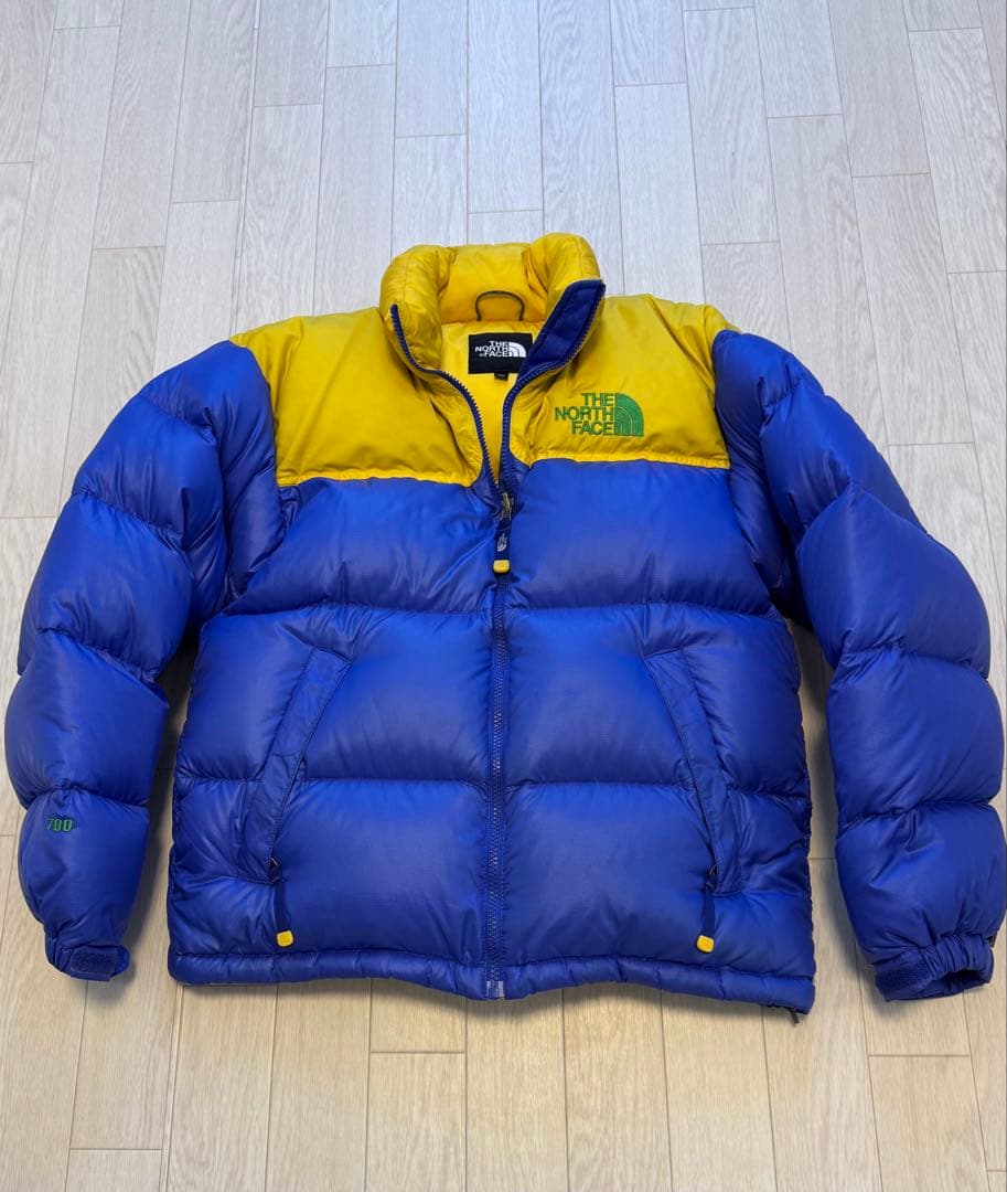 値下げ！THE NORTH FACE ダウンジャケット 青/黄