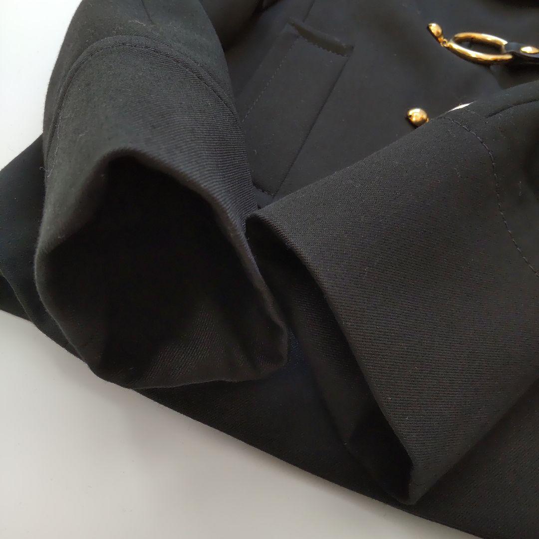 未使用級 モスキーノ ゴールド金具 レザー テーラードジャケット ブラック 44