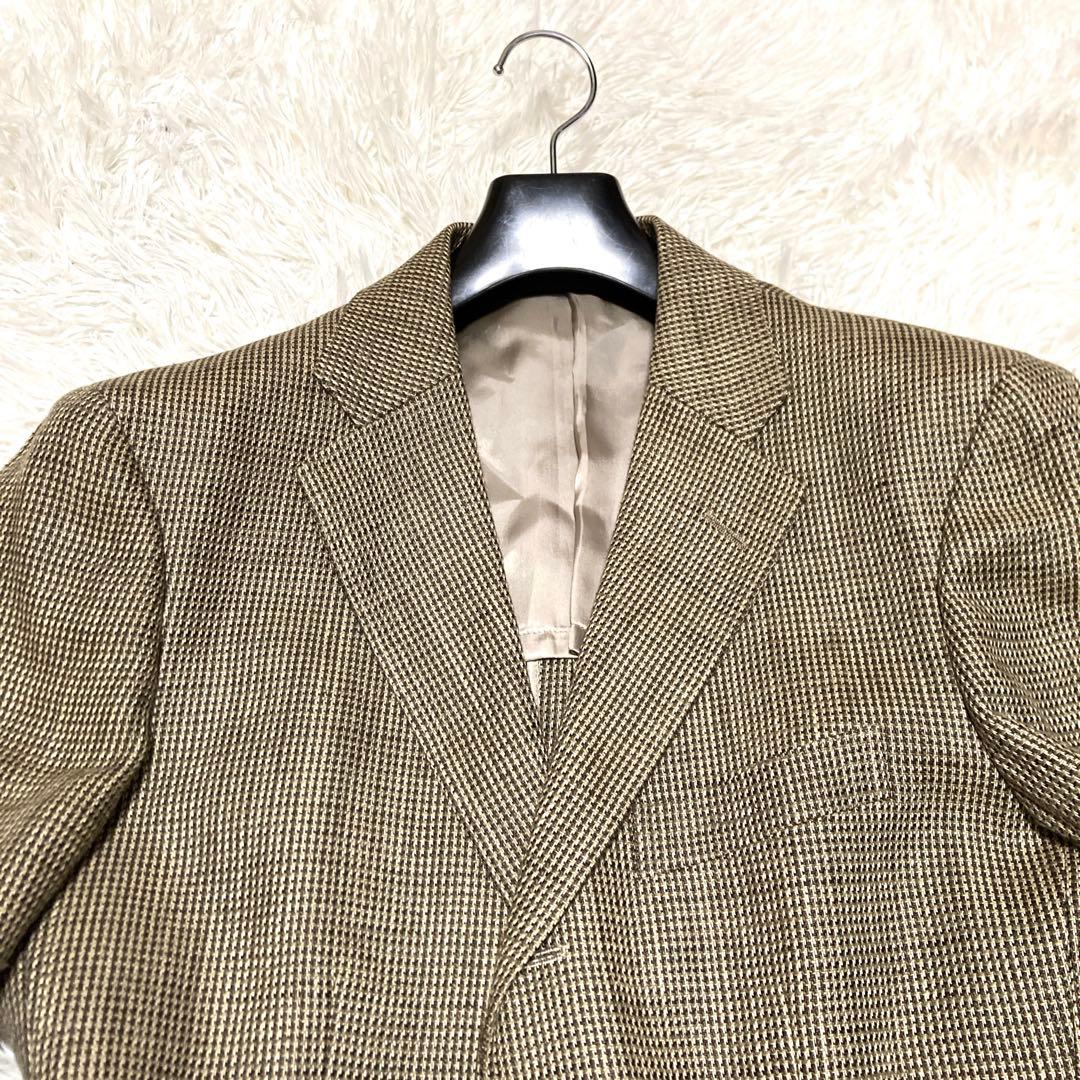 美品✨90s ポロバイラルフローレン ツイードジャケット　XL リネン A7