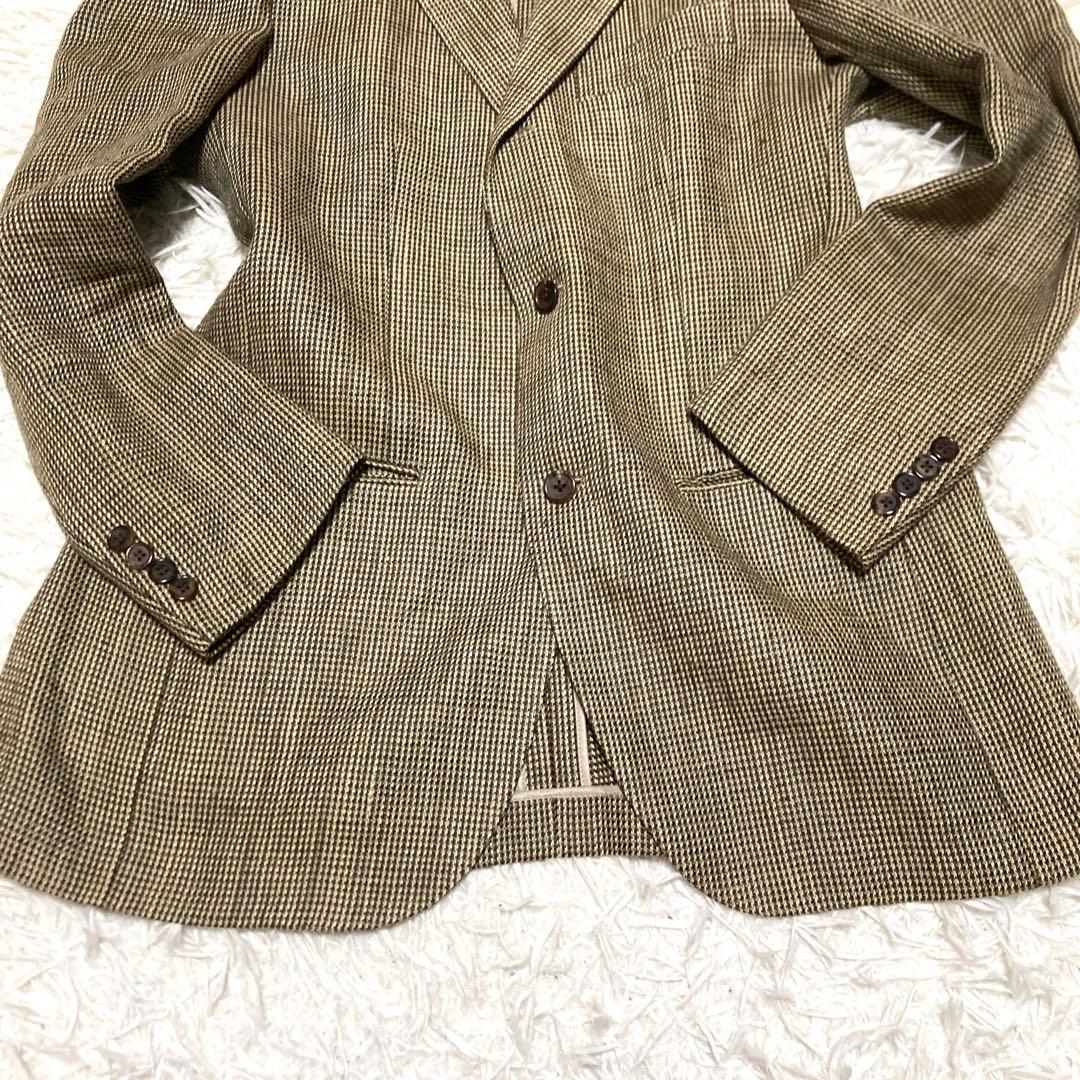美品✨90s ポロバイラルフローレン ツイードジャケット　XL リネン A7