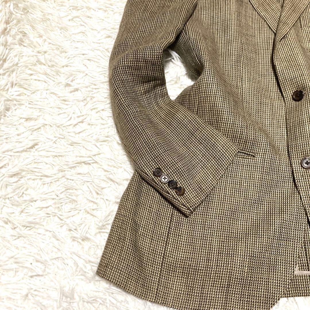 美品✨90s ポロバイラルフローレン ツイードジャケット　XL リネン A7