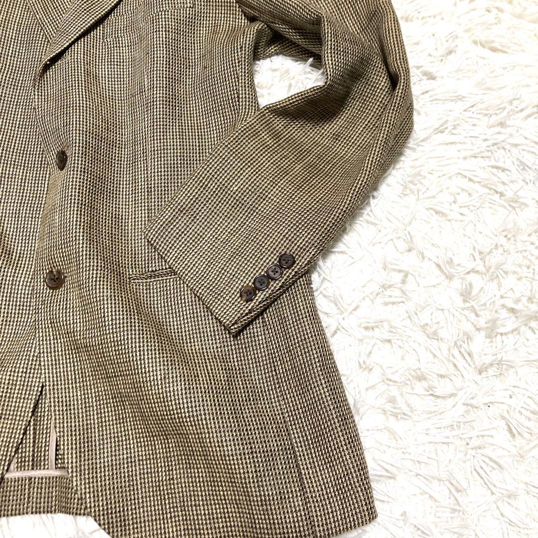 美品✨90s ポロバイラルフローレン ツイードジャケット　XL リネン A7