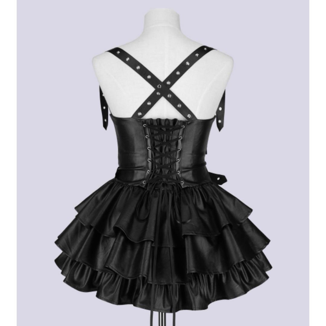 スカート Qooza/ IMVAL / Frill Leather Dress