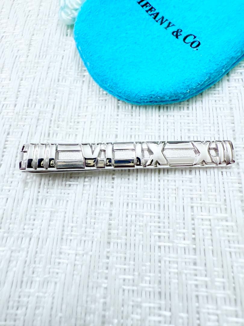 ティファニー　アトラス　925 ロゴ ネクタイピン　タイピン 研磨洗浄済み　美品