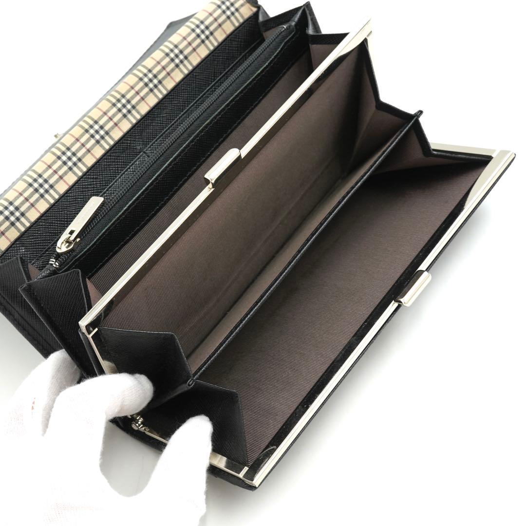 ✨未使用に近い✨　BURBERRY 長財布　ノバチェック　がま口　折り財布