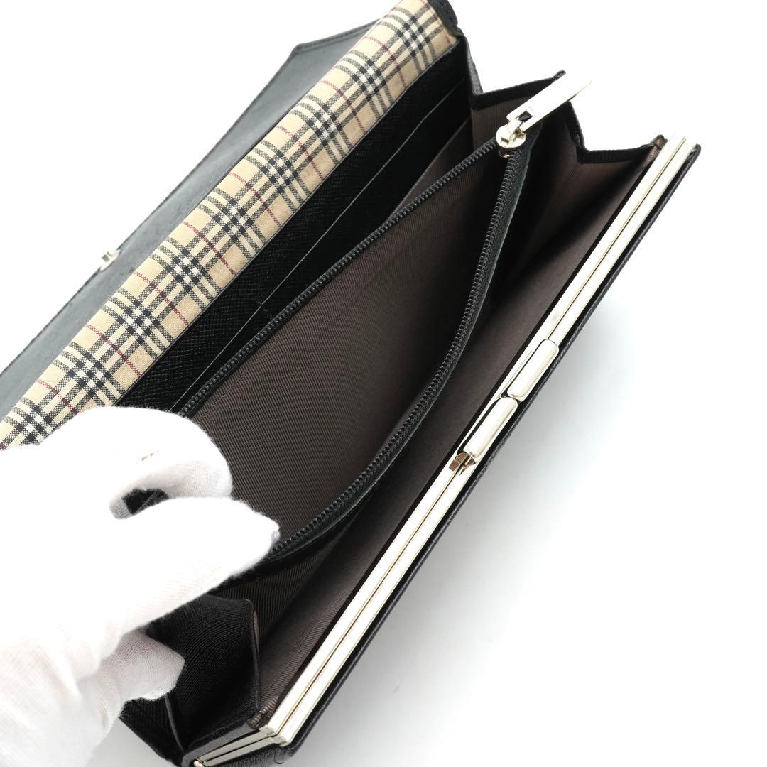 ✨未使用に近い✨　BURBERRY 長財布　ノバチェック　がま口　折り財布