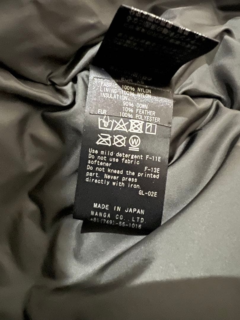 【Shivさん専用】【美品】 NANGA ダウンジャケット オリーブグリーン S