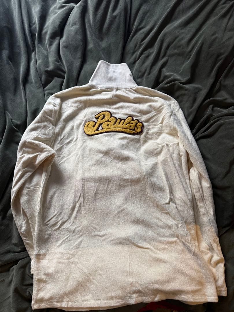 LOEWE Paula's クリームホワイト ハーフジップパイルカットソー