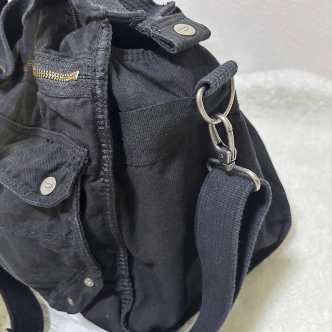 【極希少】ディーゼル　アーカイブメタルロゴ　ボストンバッグ　y2k 2層　大容量