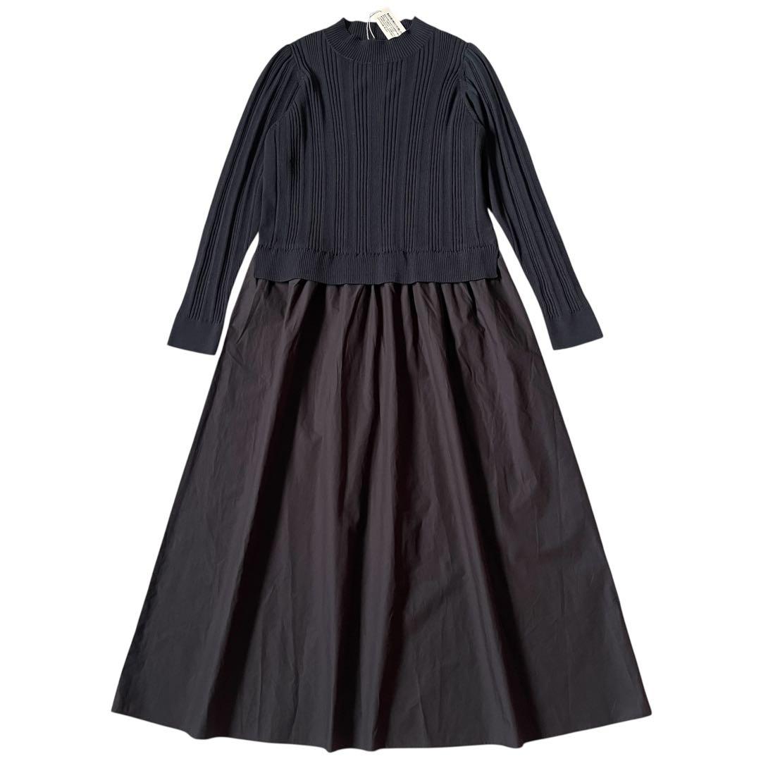 未使用✨ ダーマコレクション リブニットドッキングワンピース 大きいサイズ LL