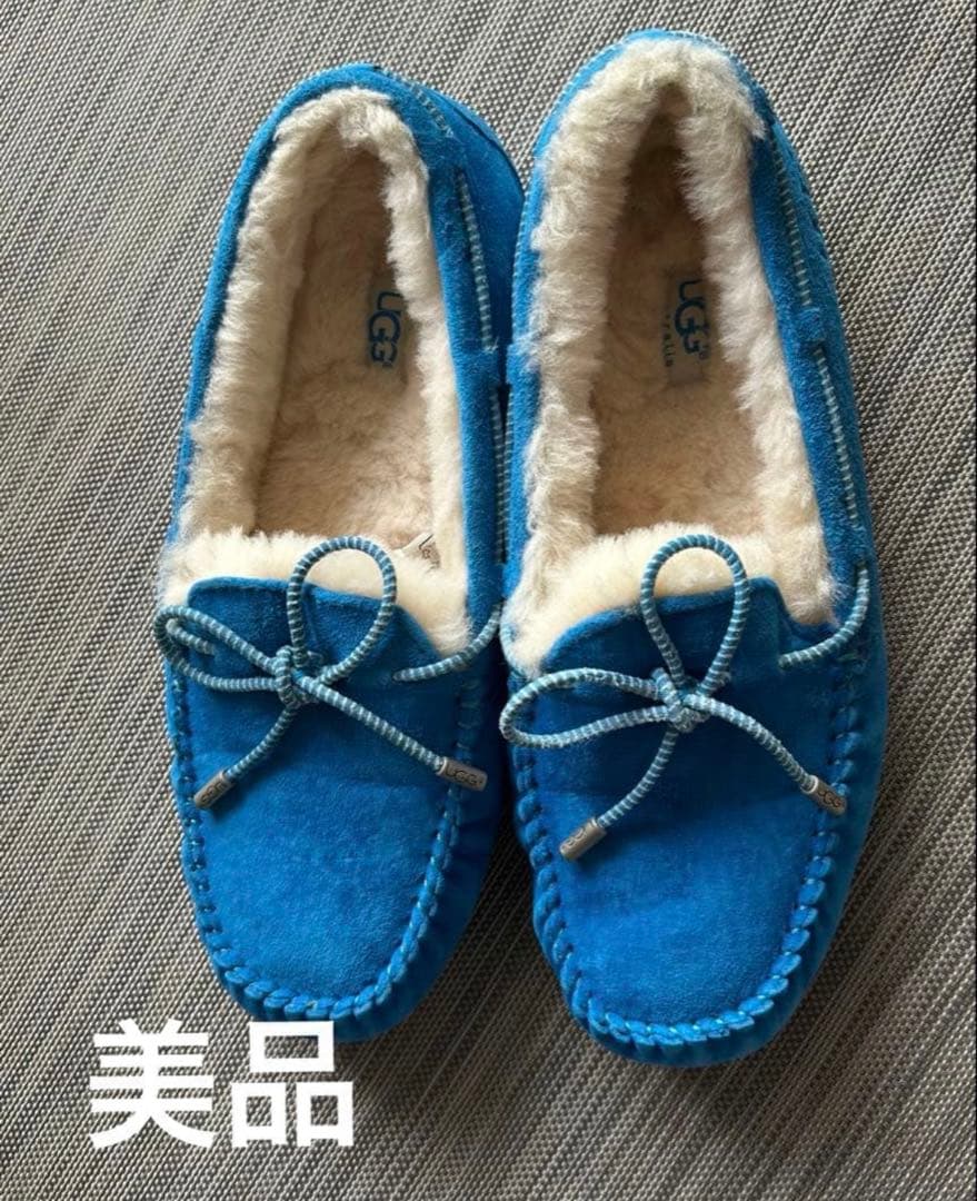 【美品】UGG モカシン 青 サイズ26㎝　ブルー　サイズ9