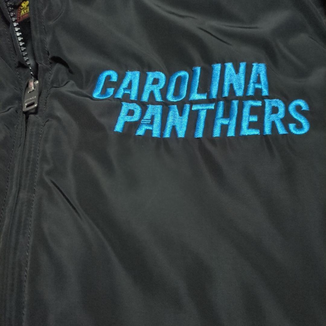 メンズ アウターNFL パンサーズ 刺繍 ダウンジャケット【M】